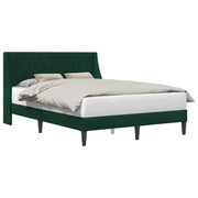 Letto matrimoniale | Letto per adulti | Struttura del letto Verde Scuro 140 x 190 cm Velluto