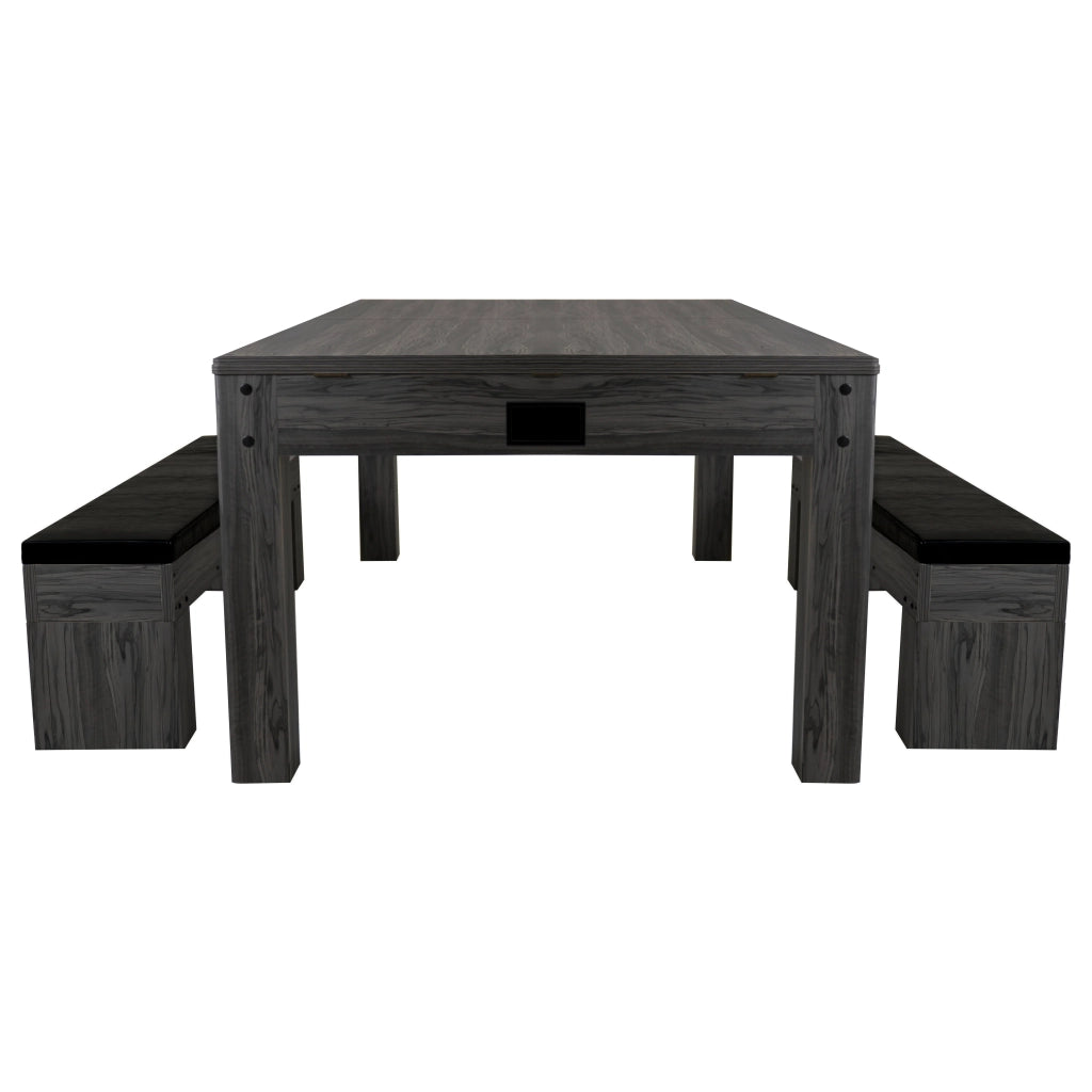 Tavolo Multi Gioco 7-in-1 7ft (213 cm) Grigio con 2 Panche Contenitore