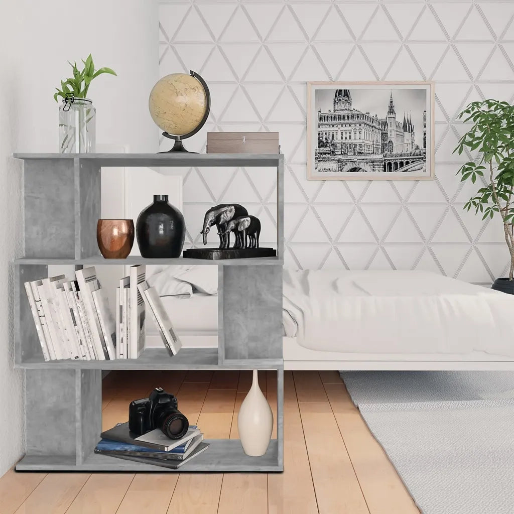 Libreria/Divisorio Grigio Cemento 80x24x96 cm Legno Ingegnerizzato 800085