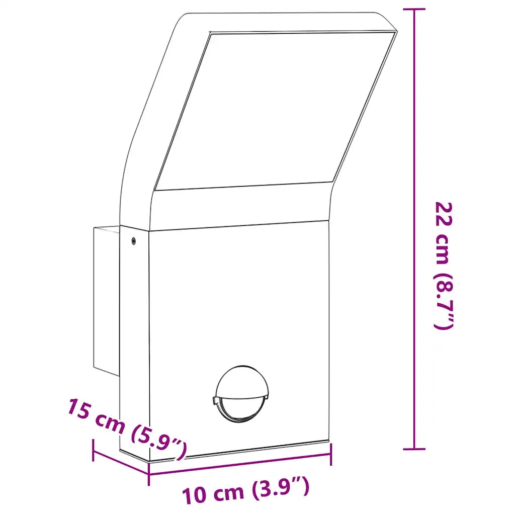 Applique per Esterni con LED 2 pz Bianche Alluminio Pressofuso CFW9574016