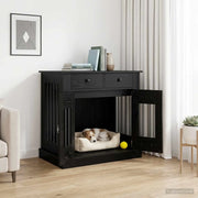 Mobile da cassa per cani Rovere Nero 80 x 47,5 x 80 cm 8014767