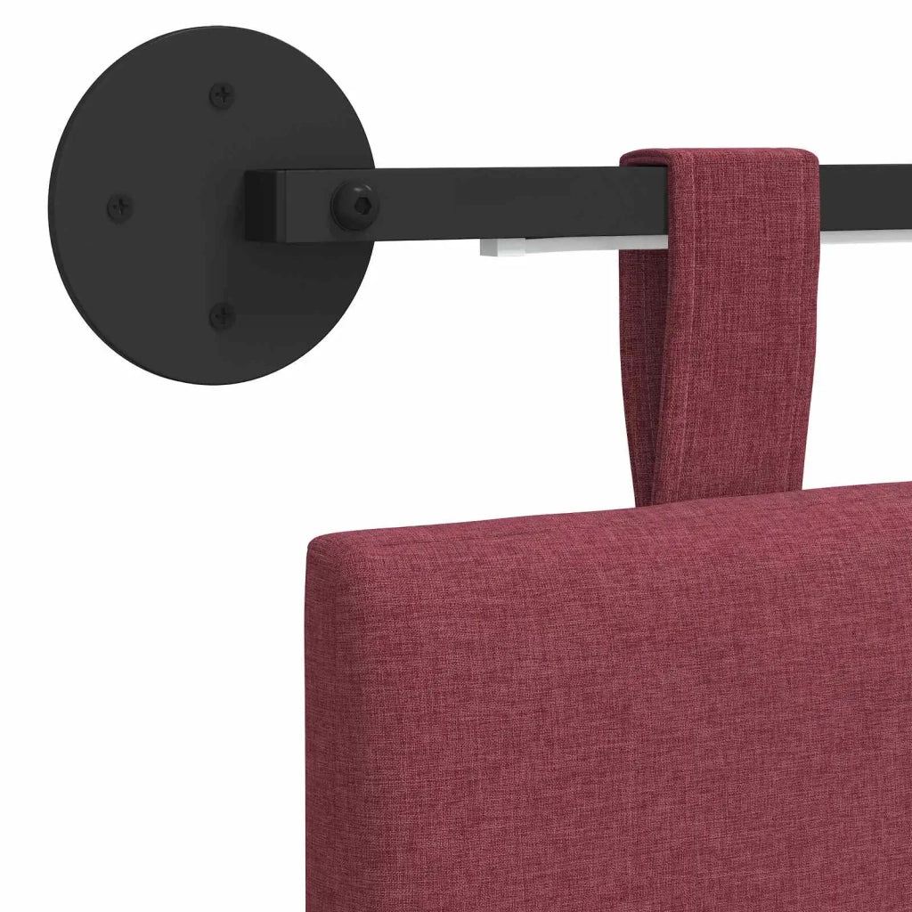 Testiera sospesa Con luce LED Rosso Vino Tessuto