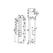Mottura 94080 Incontro Elettrico Basso Acciaio Verniciato 12V Antiripetitore Serie 20 30 Mano Sinistra colore Marrone