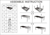 Tavolo in alluminio Claveland bianco allungabile rettangolare