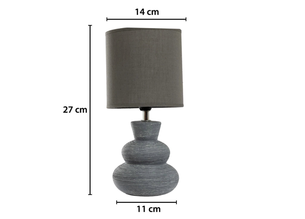 Lampada Da Tavolo Comodino Ricaricabile Accensione On/Off Modello Paro - Lampada - Grigio