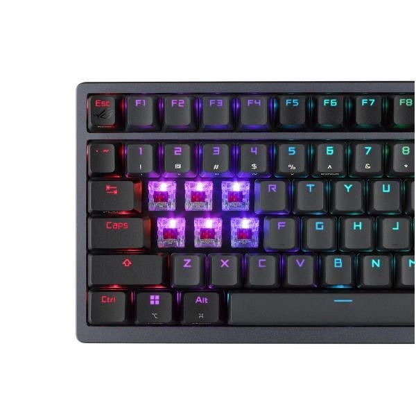 Asus rog azoth tastiera gaming usb + rf wireless + bluetooth qwerty italiano nero - 90MP0316-BKIA00