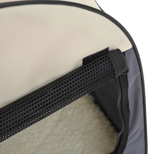 TRASPORTINO PER CANI E GATTI PIEGHEVOLE 46 X 36 X 41 CM COLORE GRIGIO