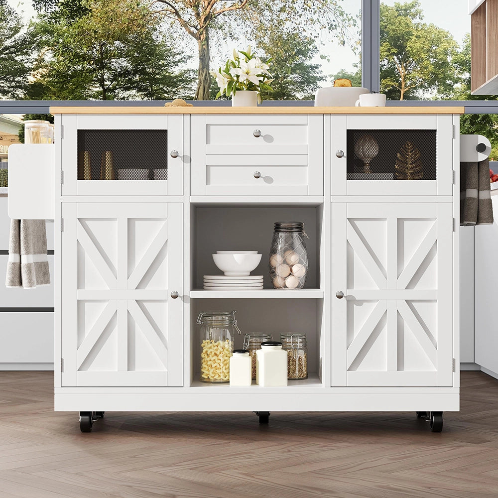 Isola cucina 3D - Xylo - bianco porte tridimensionali regolabile