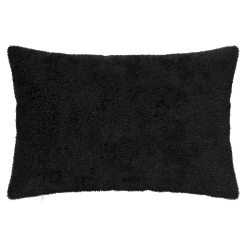 Federa 6 pz HEERLEN Nero 50 x 70 cm Pelliccia di Coniglio Finta 911530