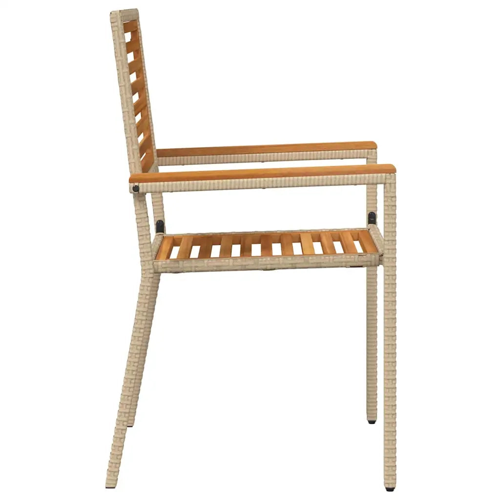 Sedie impilabili da giardino 4 pz | Sedie da Esterno Marrone e Beige