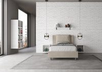 Letto 1 Piazza e Mezzo 120x210 cm Senza Rete Antea Sabbia