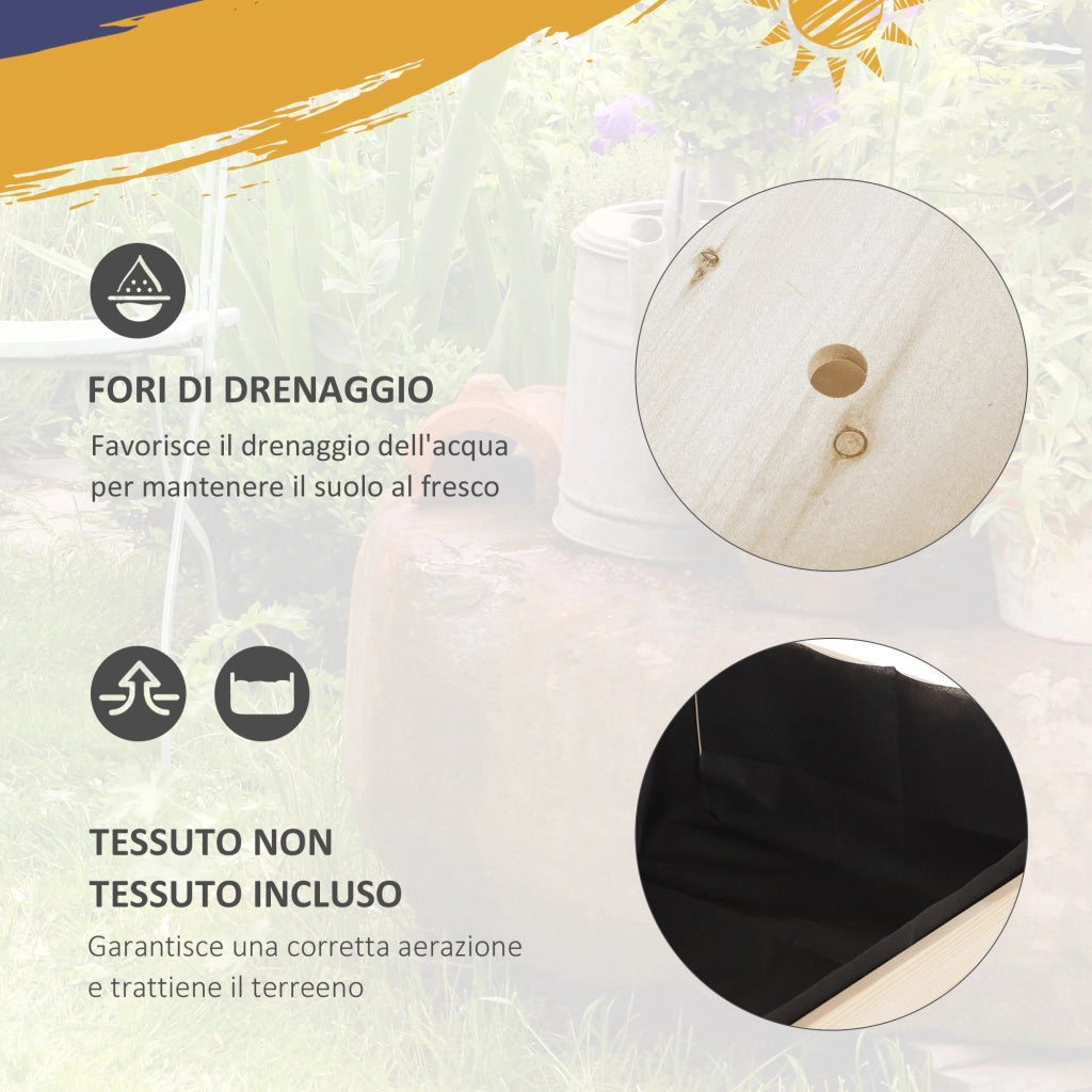 Fioriera 8 Sezioni con Ripiano ¨C Xylo ¨C Legno Abete 123x54x87cm Esterno Giardino