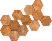Magnetici per frigorifero in legno - eco-friendly - 6 pezzi - marrone