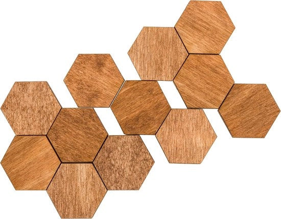 Magnetici per frigorifero in legno - eco-friendly - 6 pezzi - marrone