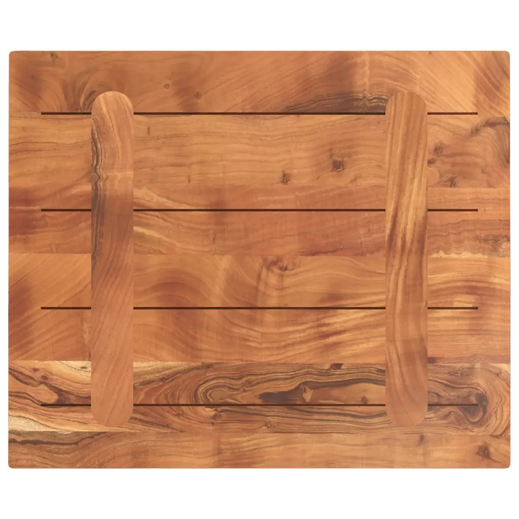 Piano per Tavolo 60x50x2,5cm Rettangolare Legno Massello Acacia