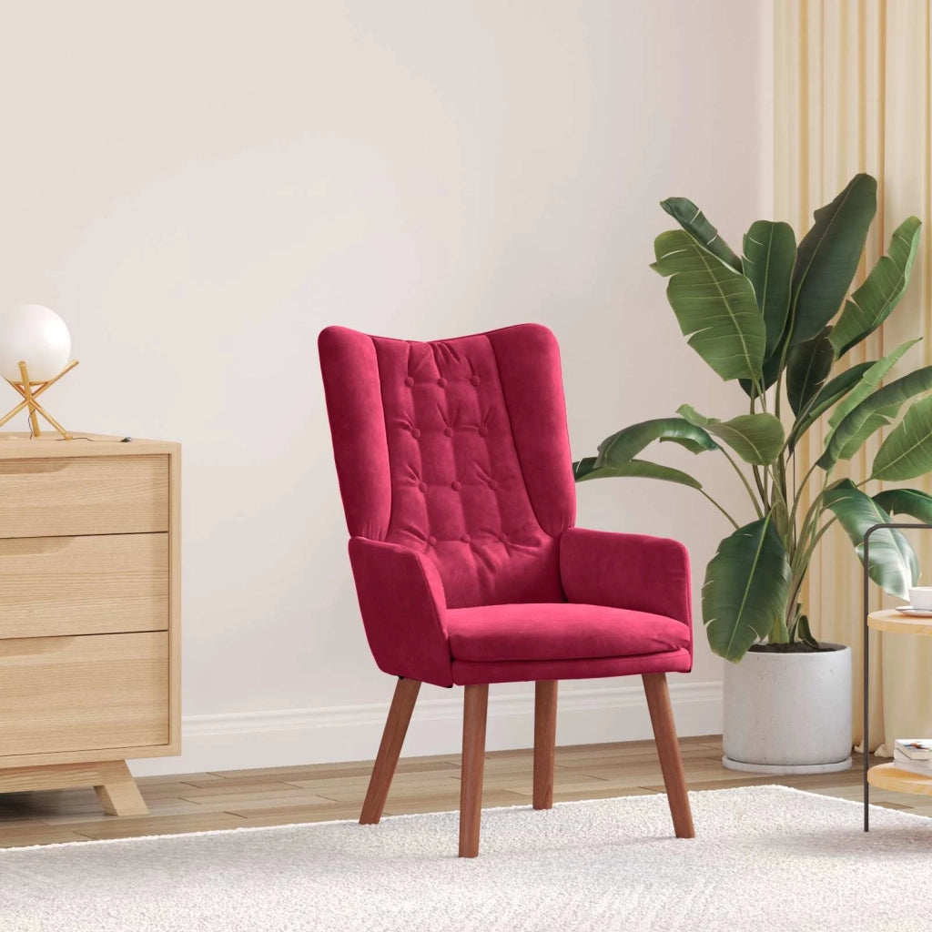 Divano Sedia-Poltrona Rosso Vino 63 x 67 x 94 cm Velluto 195620