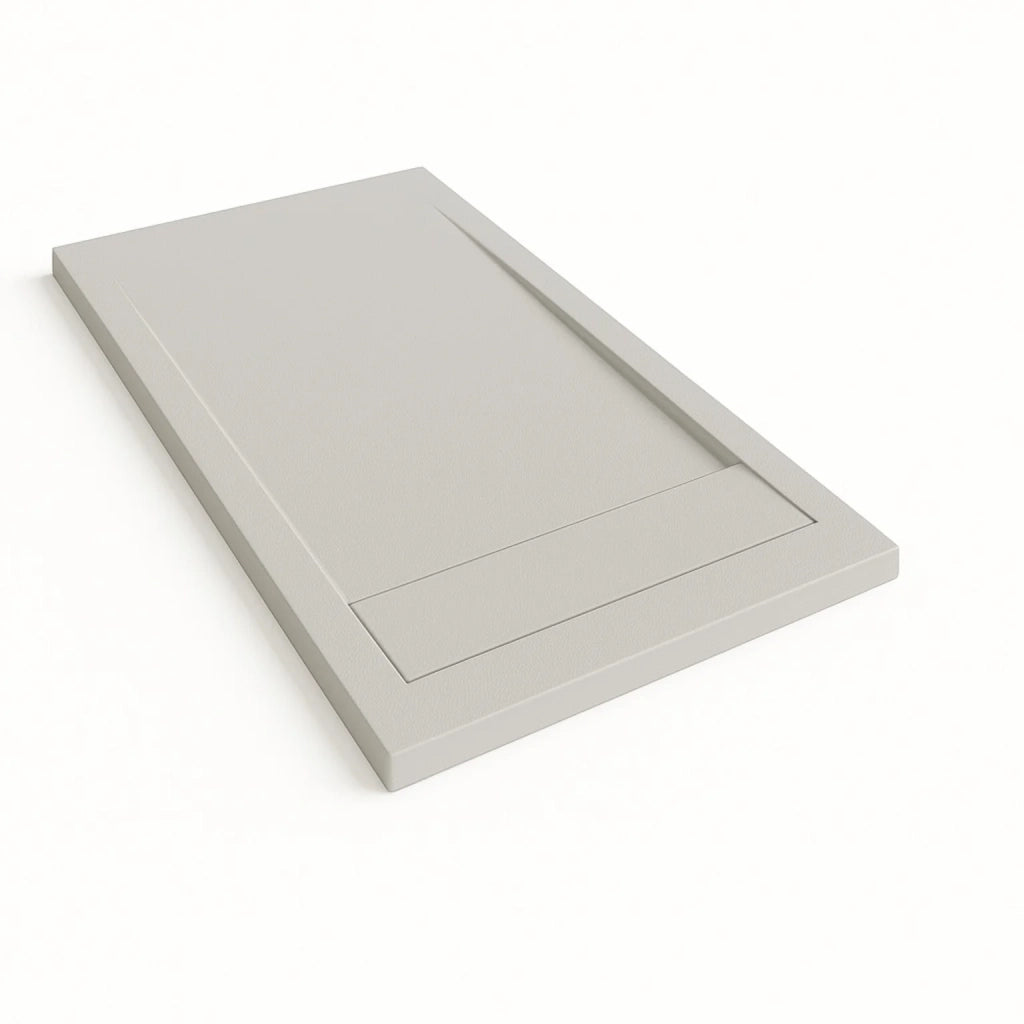 Piatto doccia Bidai con bordo 80X80 cm colore Grigio chiaro RAL 7035 griglia Grigio chiaro