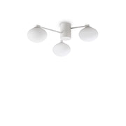 Plafoniera Contemporanea Hermes Metallo Bianco 3 Luci G9 28W 3000K Ip20