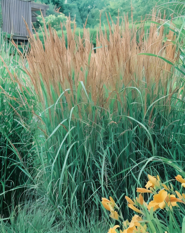 Gardenaria Calamagrostis acutiflora 'Karl Foerster' - Graminacea ornamentale da esterno Altezza: 100 cm (vaso 24)