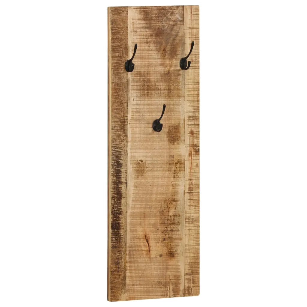 Appendiabiti a Parete 2pz in Legno Massello di Mango 36x110x3cm 246025