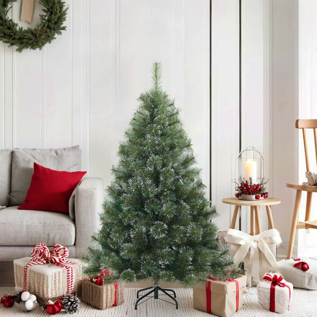 Albero di Natale Artificiale Snodato Foderato di Neve Verde 42019336