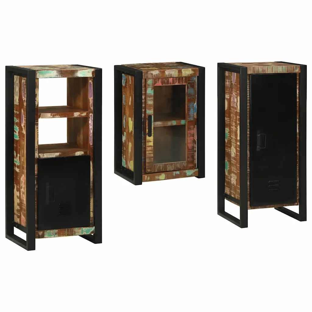 Set di mobili per il bagno 3 pcs Legno massello riciclato