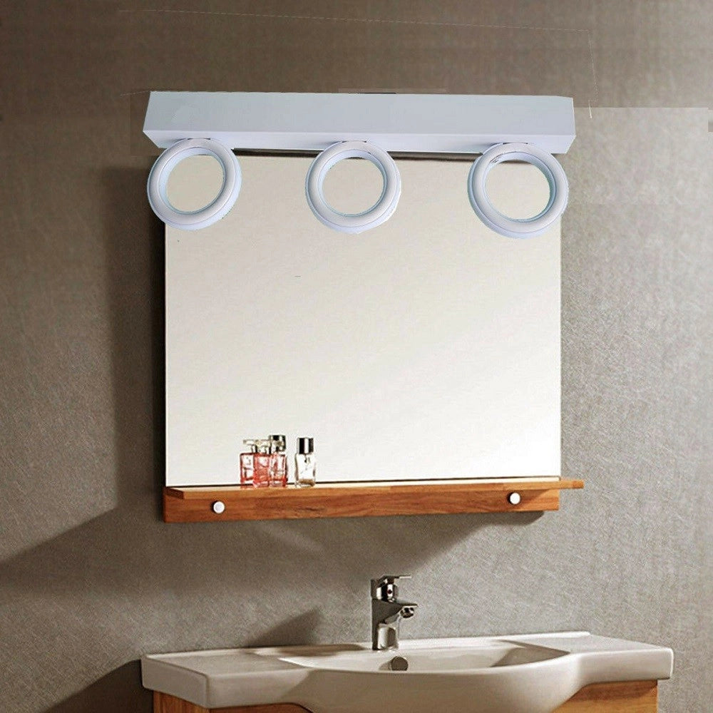 Trade Shop - Applique Lampada Moderno Da Parete Muro Specchio 26w Bagno 135 Led 2835 Smd Luce -