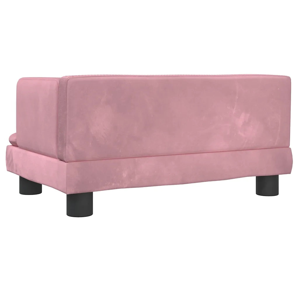 vidaXL Divano per Bambini Rosa 60x40x30 cm in Velluto