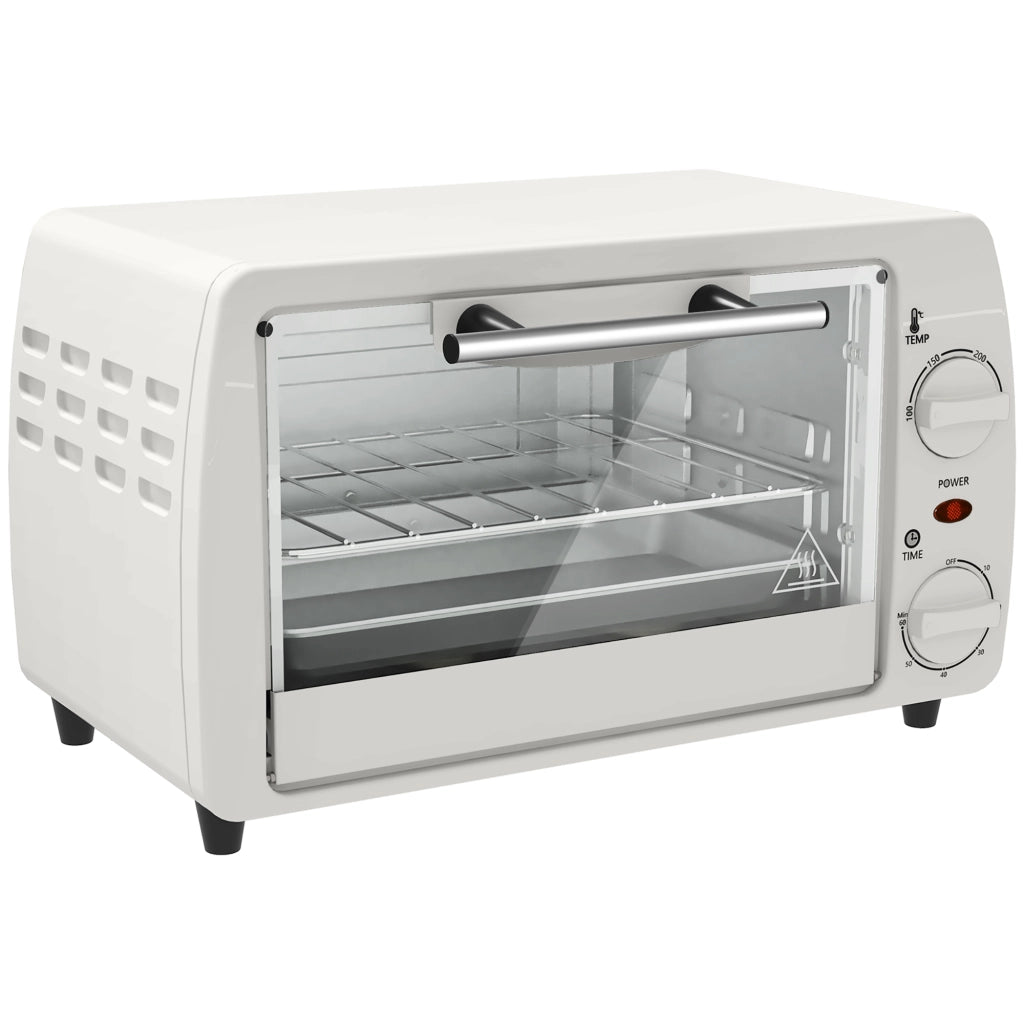 Mini Forno da Tavolo 36;5x26x22 cm 750 W con Teglia; Griglia e Temperatura fino a 230°C