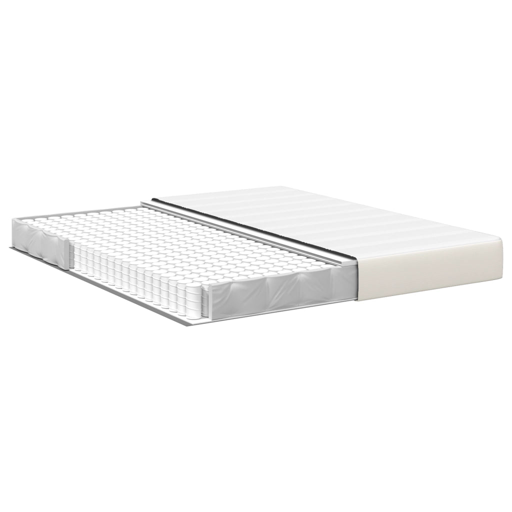 Materasso a molle indipendenti Crema 180x200x20 cm Medio Rigido Tessuto