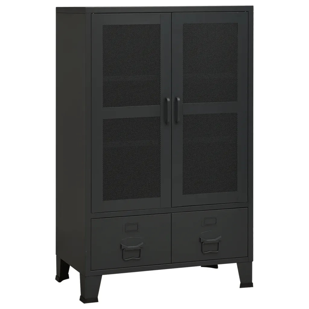 Armadio Classificatore Industriale Nero 70x40x115 cm in Metallo 339621