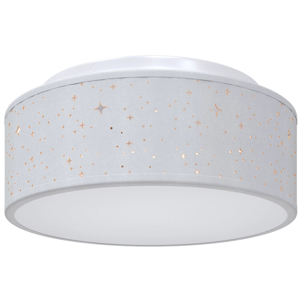 Lampade a soffitto con paralume stellato Grigio Ã˜ 30 cm Tessuto E27