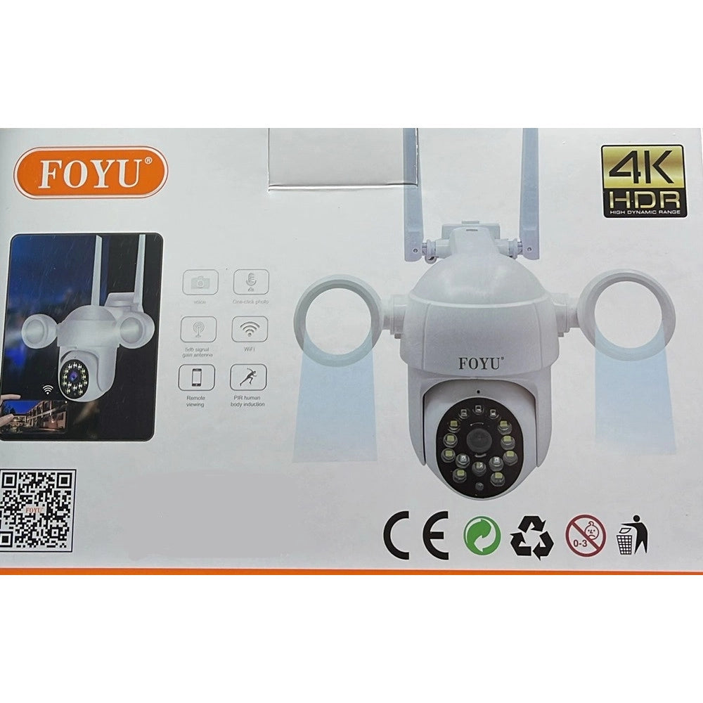 Trade Shop - Telecamera Ptz Wifi 4k Hdr Di Sicurezza Videosorveglianza Intelligente Visione Notturna -