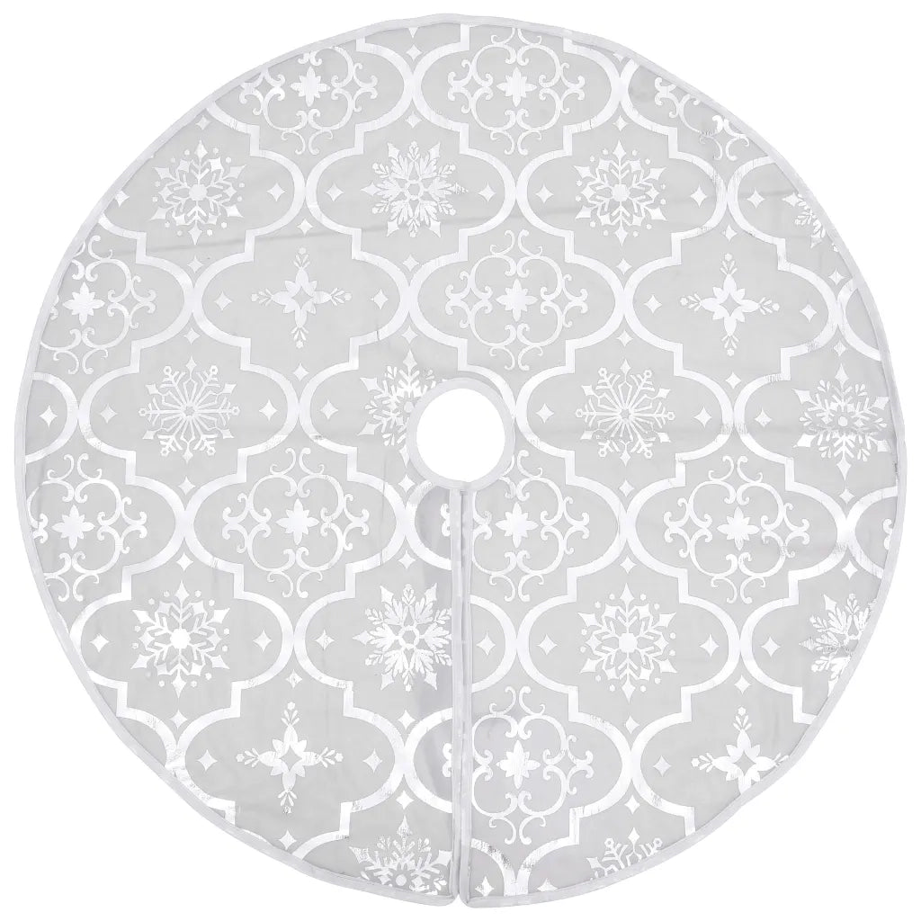 Gonna Albero Natale Raffinata con Calza Bianca Tessuto 90 cm CFW2733531