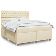 Giroletto a Molle con Materasso Crema 180x200 cm in Tessuto 3292879