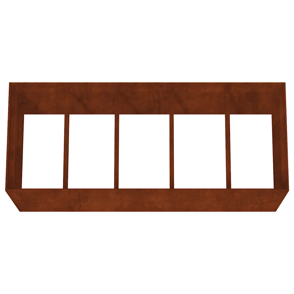 Fioriera Rialzata da Giardino 200x80x80 cm in Acciaio Corten