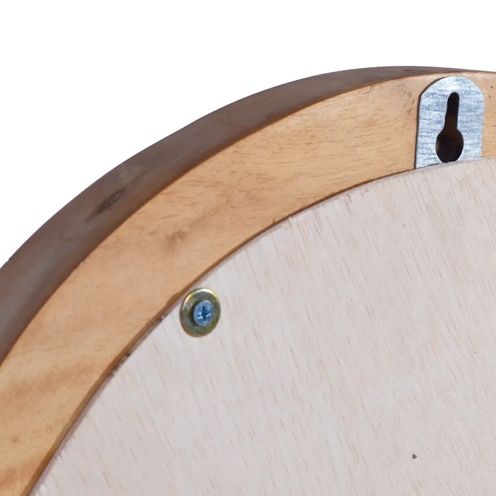 Specchio da Parete | Specchio decorativo 60 cm in Legno di Teak Rotondo