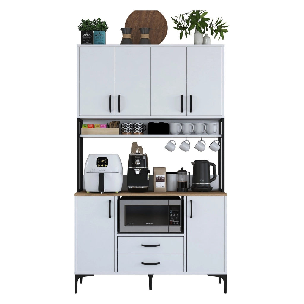 Madia Mairago, Credenza 2 Cassetti, 120x38x199h cm Bianco