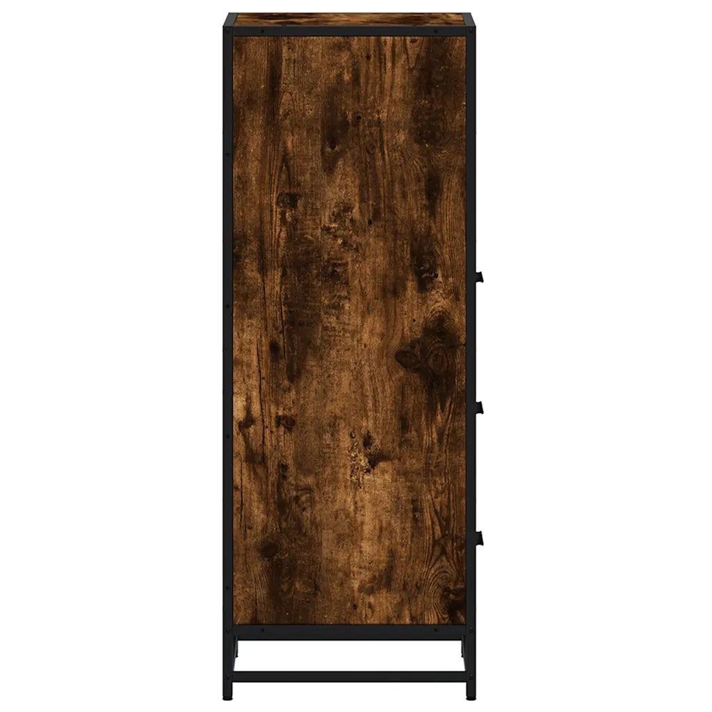 Armadietto Bagno Rovere Fumo 35x37,5x100cm in Legno Multistrato 849251