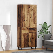 Credenza con cassetto 2 pcs Legno vecchio 69,5 x 34 x 180 cm