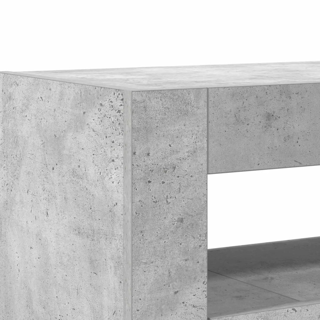 Credenza | Madia | Buffet da pranzo | Armadio da pranzo Grigio cemento 116 x 30 x 75 cm Legno multistrato