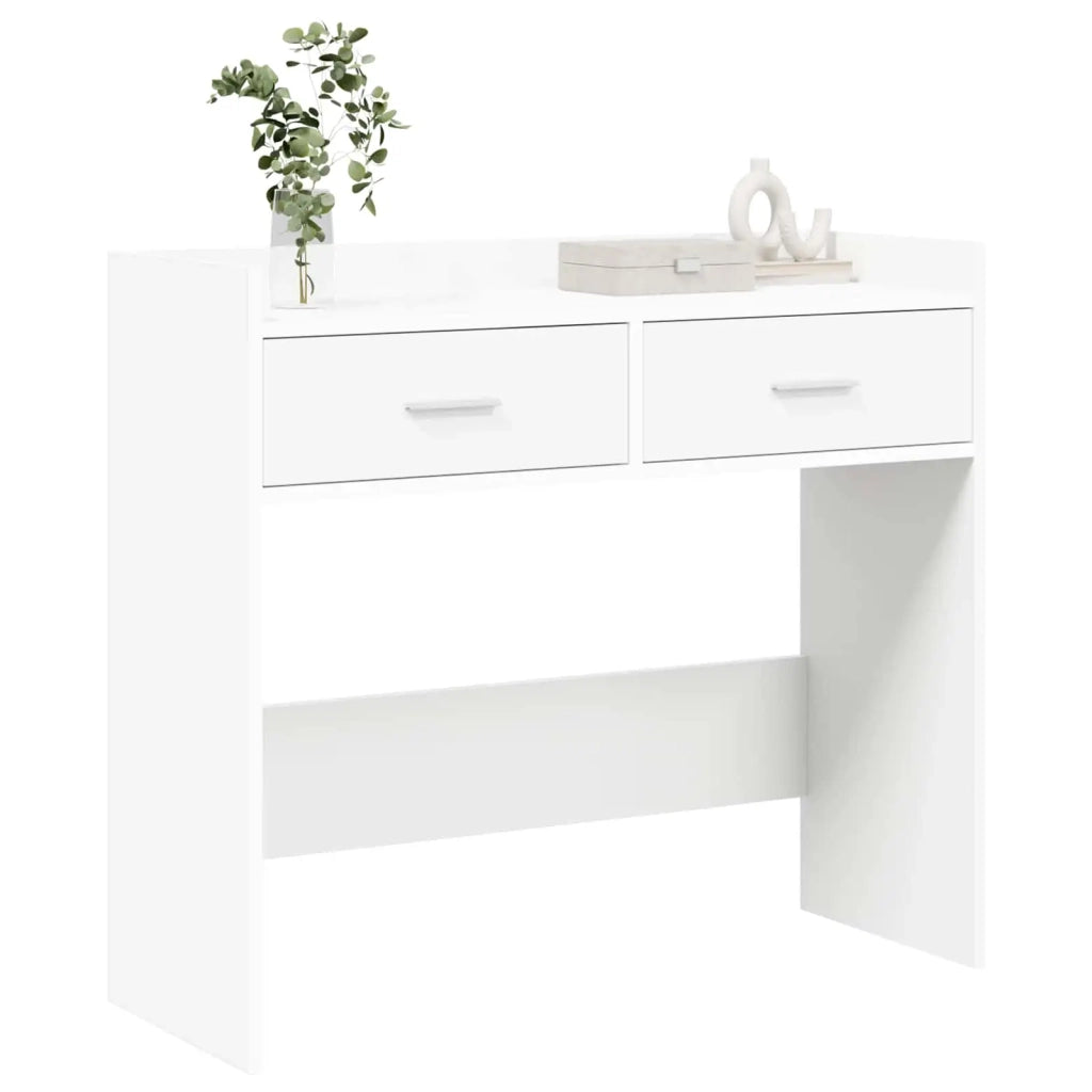 Tavolo consolle Bianco 90 x 35 x 80 cm Legno ingegnerizzato 8011299