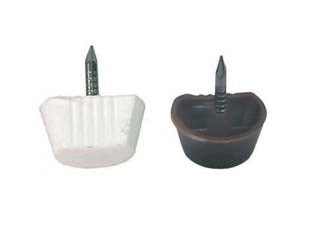MENSOLINA CON CHIODO- - in plastica marrone - 1000 pezzi