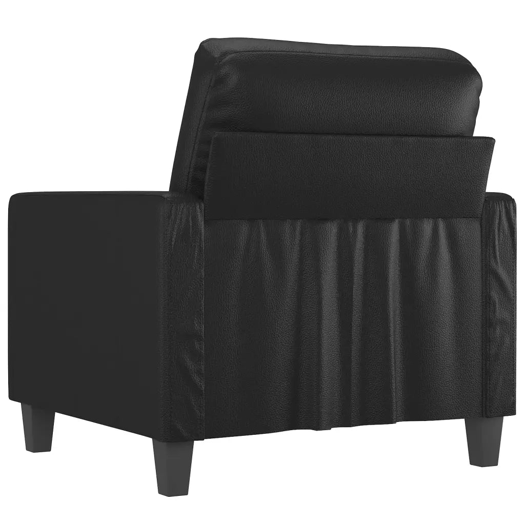 Poltrona | Sedia Relax Nera 60 cm in Similpelle
