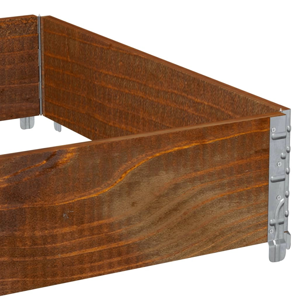 Vassoio per fioriera aiuola rialzata piante fiori terrazza giardino 120 x 80 cm legno massello di pino marrone 02_0037408