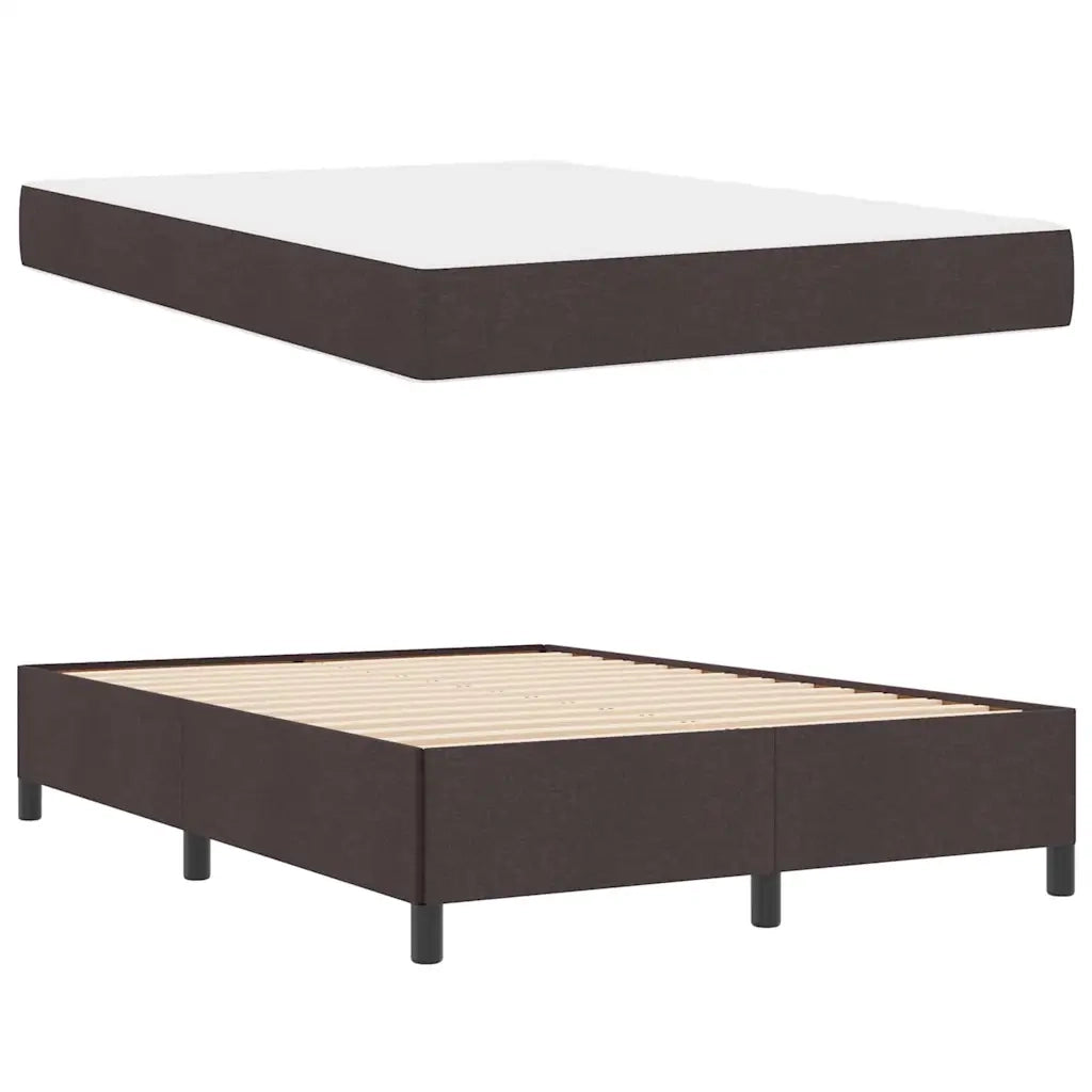 vidaXL Letto a molle Marrone 160 x 200 cm