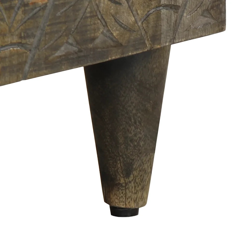 Mobile Porta TV Grigio Chiaro 80x31,5x46 cm in Legno Mango