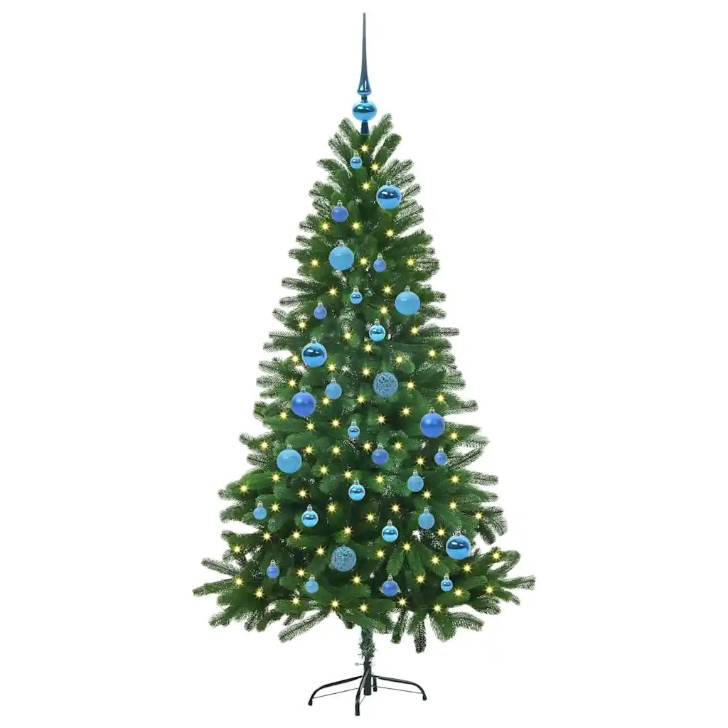 Albero di Natale con 150 LED con supporto-Luci decorative natalizie Verde 150 cm PE 318106
