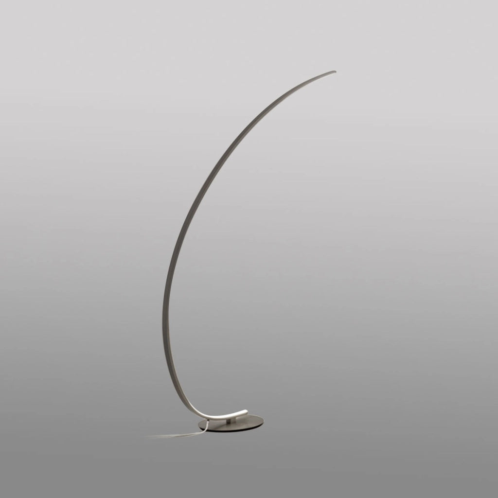 Lampada da terra IOLE P/T - Struttura in alluminio titanio, LED 30W 1000lm 3000K, Dimmerabile Push integrato - Design Minimalista Gealuce