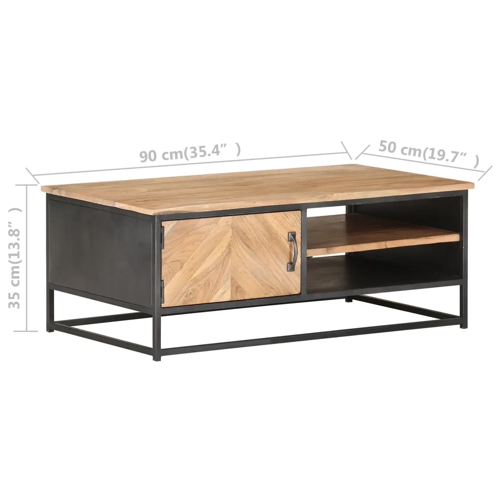 Tavolino da salotto | Tavolino da caff¨¨ | Tavolino da Soggiorno 90x50x35 cm in Massello di Acacia